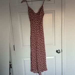 Abercrombie & Fitch Midi Dress in Brown and White (Never worn)
